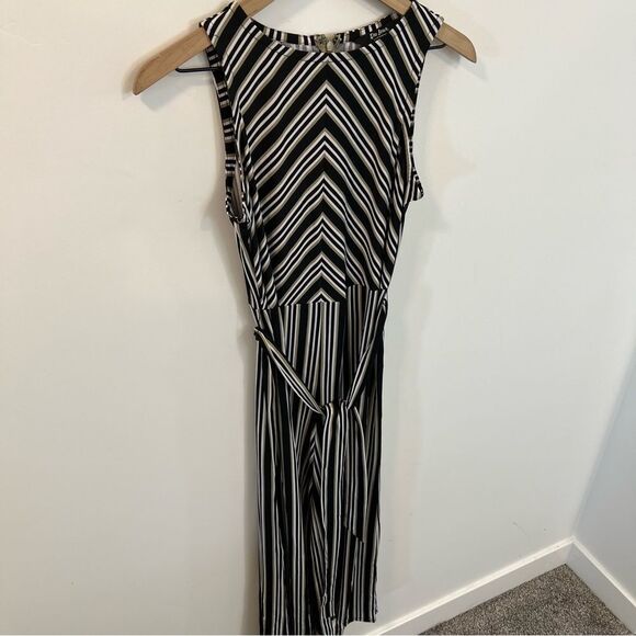 NWOT Du Jour Petite Stripe Printed Wide-Leg Crop Jumpsuit | Size XXS - Picture 4 of 13